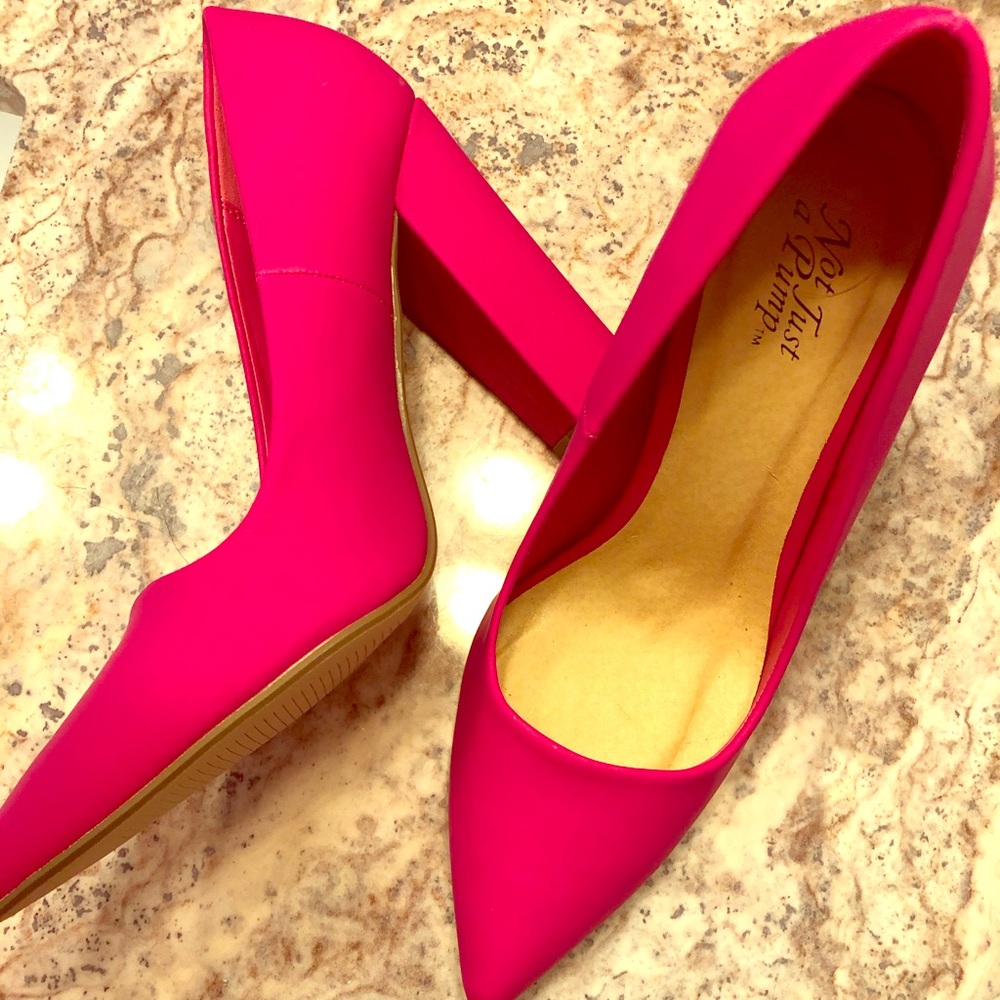 Hot pink pumps